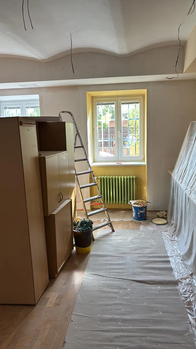 Příprava před malováním · zakrytí nábytku a podlahy